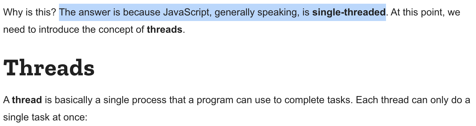 JavaScript single threaded